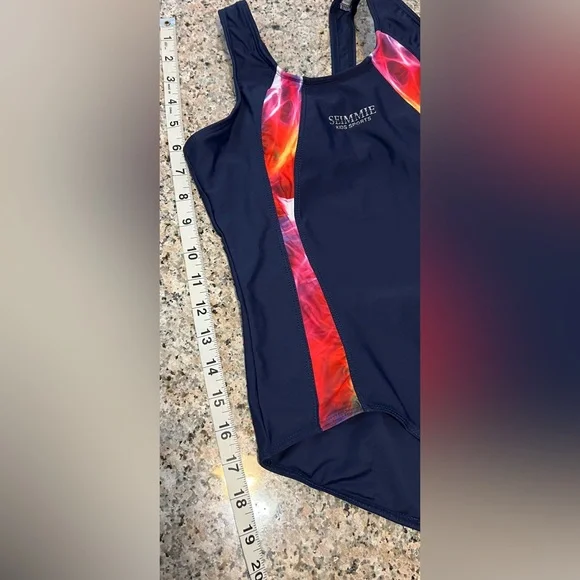 NWOT SEIMMIE KIDS SPORTS BATHING SUIT (S 164) - Picture 4 of 5